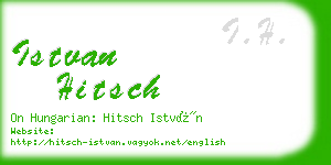 istvan hitsch business card